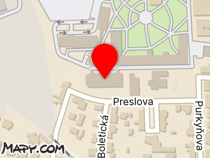 Mapa - Nemocnice České Budějovice