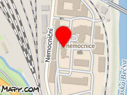 Mapa - Vsetínská nemocnice