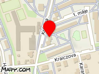 Mapa - Krevní centrum Valašské Meziříčí