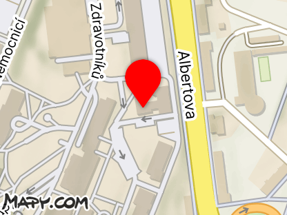 Mapa - Fakultní nemocnice Olomouc