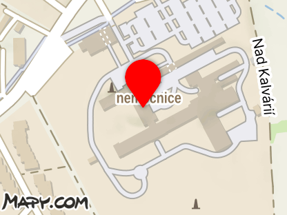 Mapa - Rokycanská nemocnice