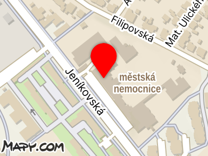 Mapa - Městská nemocnice Čáslav