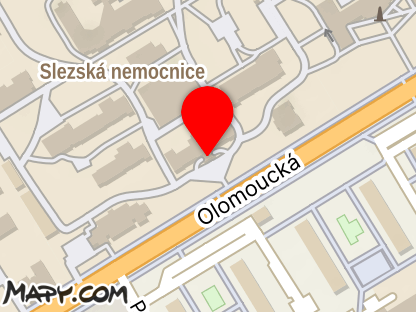 Mapa - Slezská nemocnice v Opavě