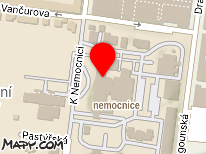 Mapa - Nemocnice Cheb