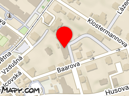Mapa - Krajská nemocnice Liberec